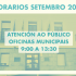 Horarios de septiembre de las oficinas municipales y biblioteca